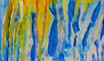 Jeans-Art Kunstwerk 'Meine drei Freunde' von Harald Wolf