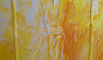 Jeans-Art Kunstwerk "Michael" von Harald Wolf